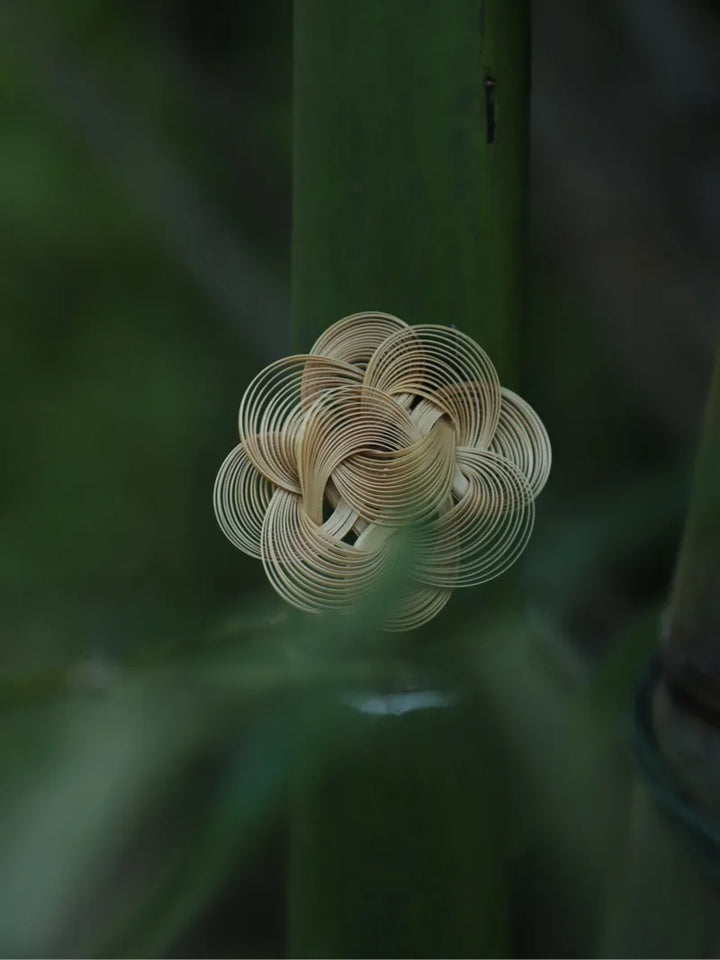 Handmade Bamboo Brooch - Traditional Chinese Craft