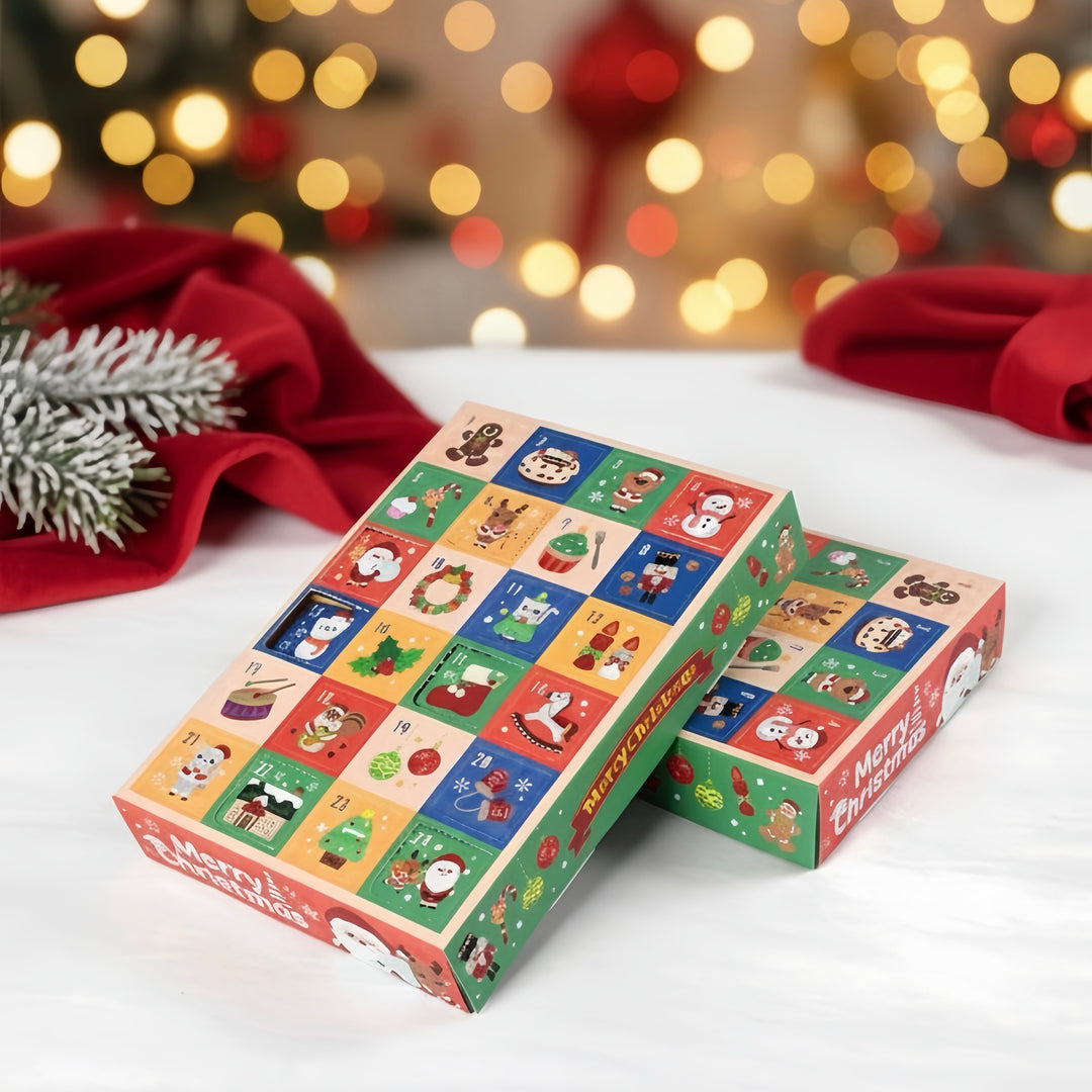 Christmas advent calendar box for girls with hair accessories and jewelry gifts