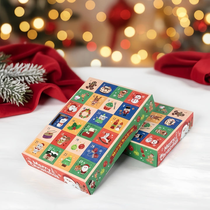 Christmas advent calendar box for girls with hair accessories and jewelry gifts