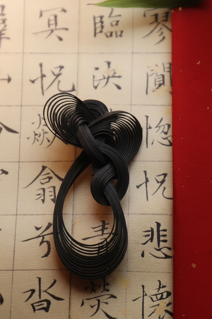 Handmade Bamboo Brooch - Traditional Chinese Craft