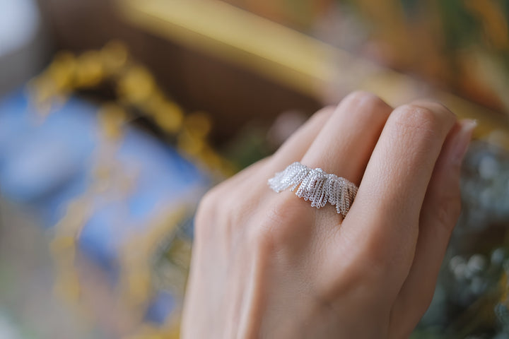 Waterfall - Tassel Ring and Earrings