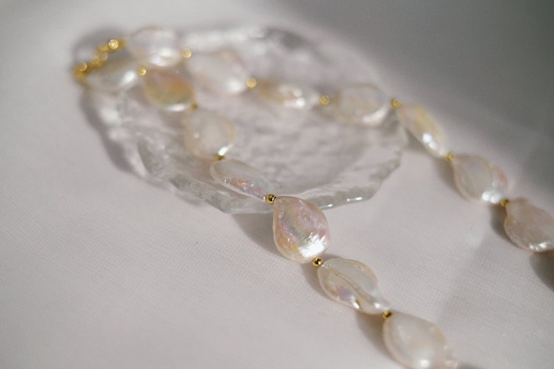 The 18k gold plated brass beads add another touch of luxury.