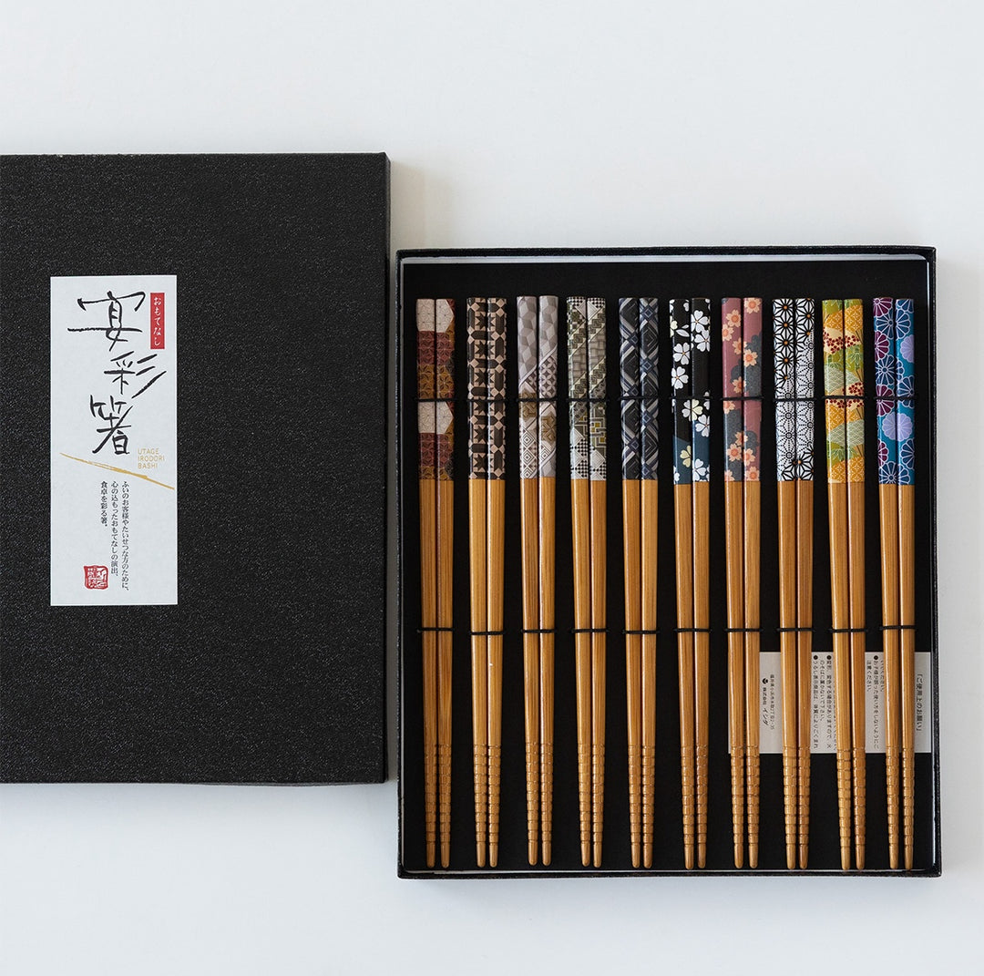 Japanskt matpinnasett – Fjórar árstíðir, 10 pör