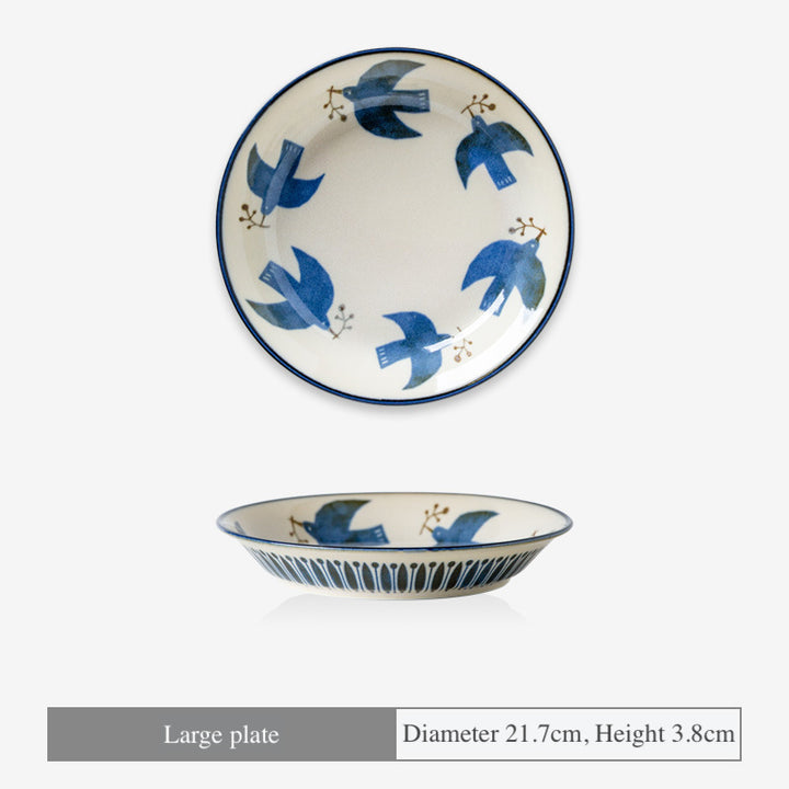 The large plate is ideal for serving main dishes.