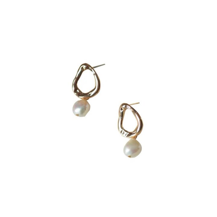 The earrings displayed against a clean white background, showcasing their elegant design and quality materials.