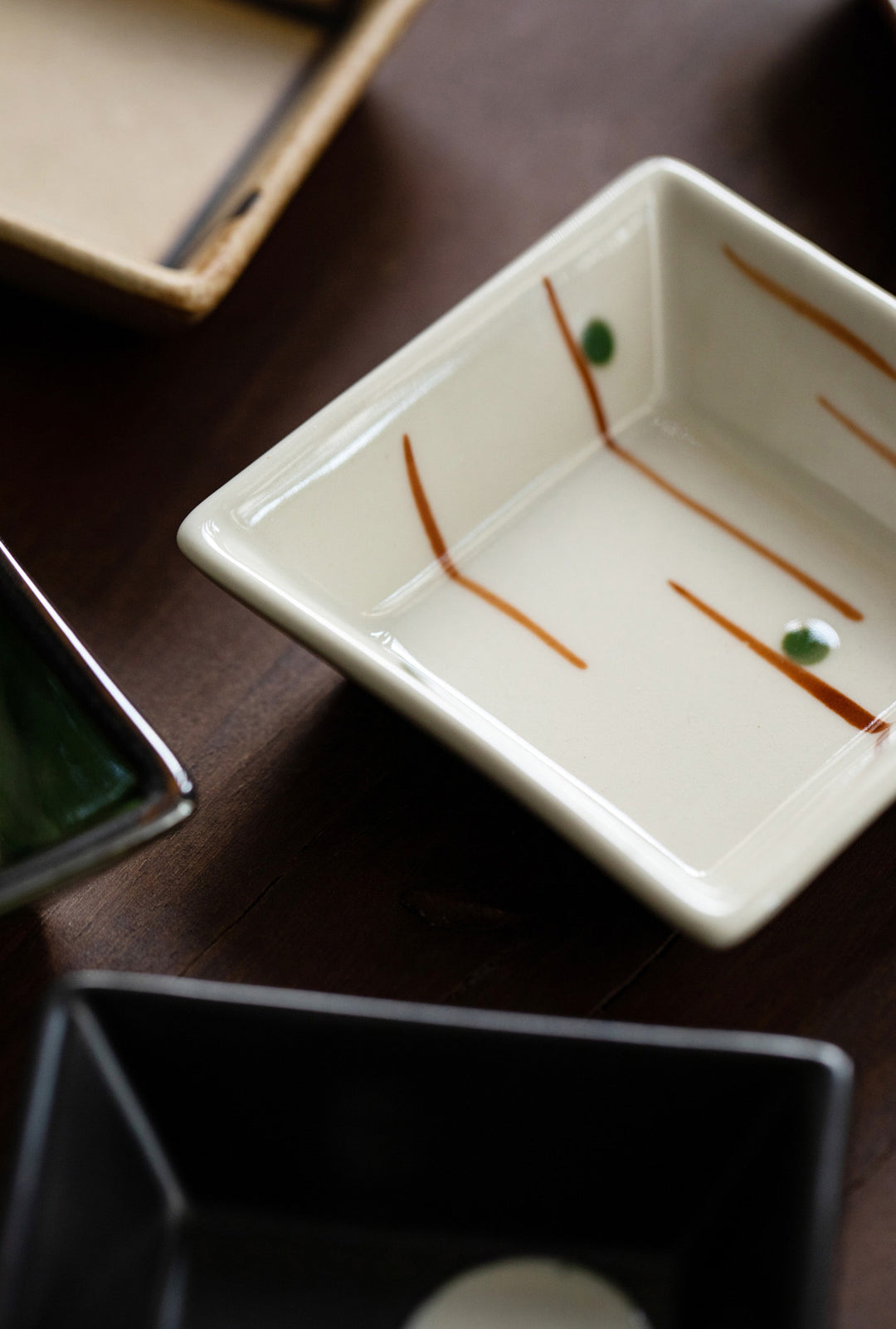 A close-up shot highlighting the fine details and smooth glaze of the ceramic surface.