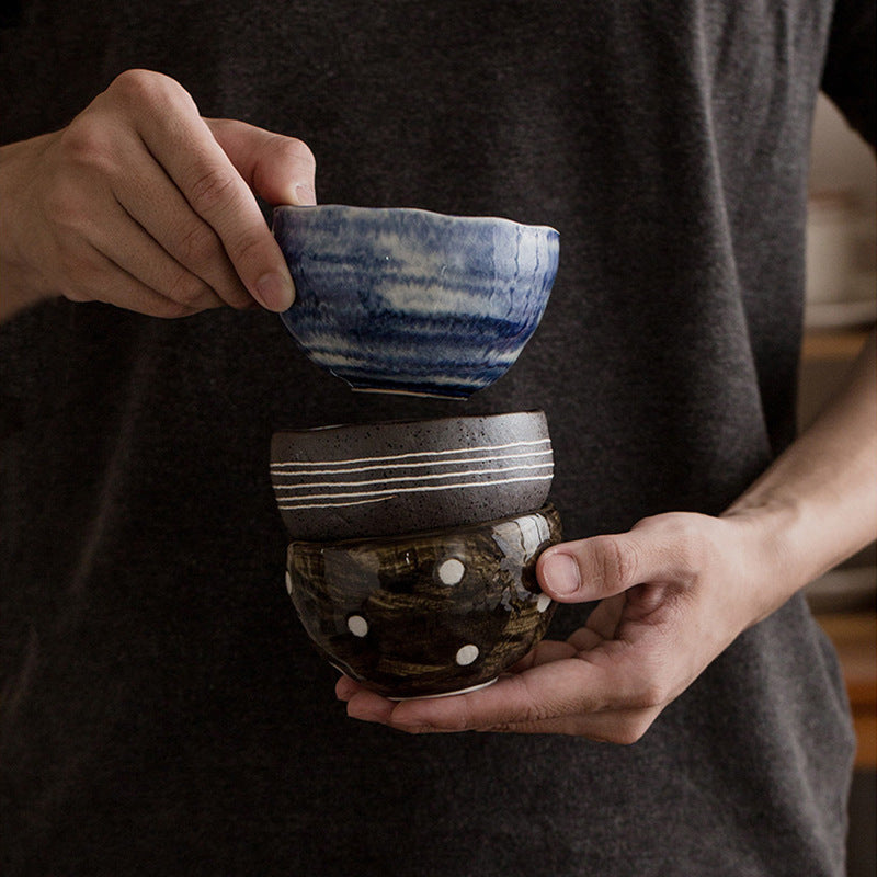 Witness the meticulous craftsmanship behind each bowl, as skilled hands bring these stoneware pieces to life.